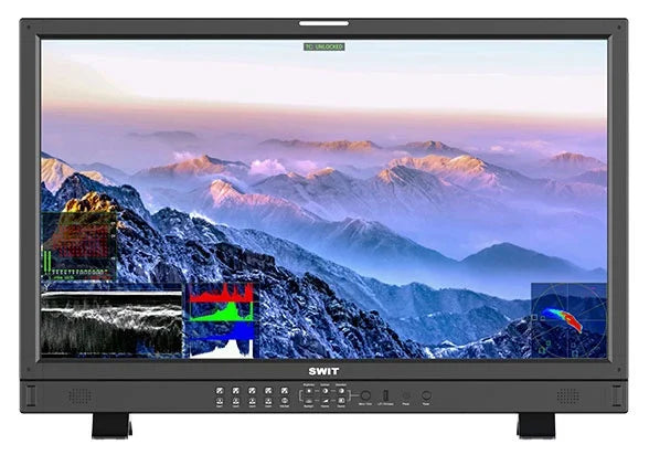 SWIT BM-U32531.5" UHD monitor with 12G-SDI, HDMI 2.0, 8K-ready, optional IP/fiber, auto-calibration, and zero-latency AV for lip-sync.
