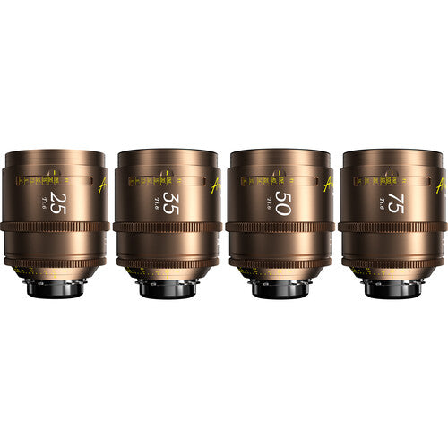 DZOFilm Arles Lustre 4-lens KIT 25/35/50/75mm FF/VV - PL Mount (Imperial) - in case