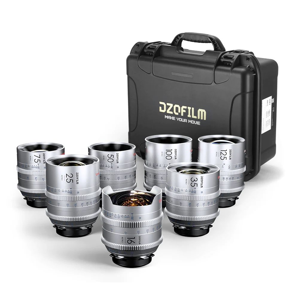 DZOFilm Vespid Retro 7-lens KIT 16/ 25/ 35/ 50/75/100/125mm - PL & EF mount - in case