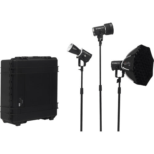 Aputure STORM 80c 3灯キット Aputure STORM 80c 3-Light Kit | BLAIR-CG Rolling Case | Prosales