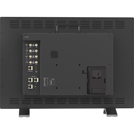 SWIT BM-U245HDR23.8" UHD 1000nit monitor with 12G-SDI, HDMI 2.0, 8K-ready, multiview, 18-bit processing, and optional fiber input.