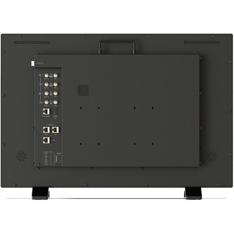 SWIT BM-U275HDR27" UHD 1000nit monitor with 12G-SDI, HDMI 2.0, 8K-ready, multiview, 18-bit processing, and optional fiber input.