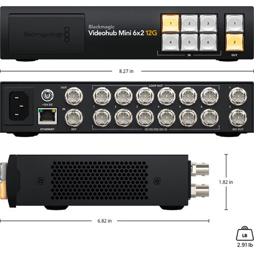 Blackmagic Design Videohub Mini 6x2 12G