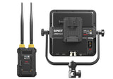 SWIT CREW MaxWireless SDI/HDMI system, 3km range, USB-C capture, 32ms latency, supports multicasting to 4 receivers, NP-F/DC powered.