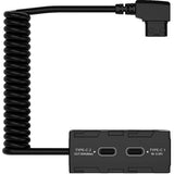 SWIT DB-DF570D‑tap to USB‑C PD100W bi-directional converter, mounts via 1/4″ screw