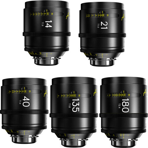 DZOFilm Arles 5 -lens KIT 14/21/40/135/180mm FF/VV -PL mount (Imperial) - in case