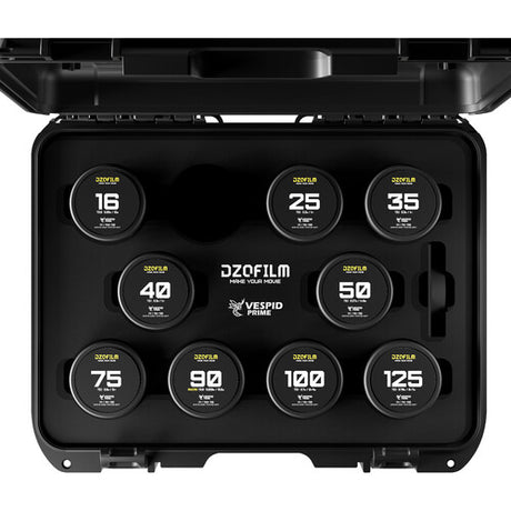 DZOFilm Vespid 9-lens KIT 16/25/35/40/50/75/90 Macro Metric/100/125mm FF/VV T2.1-2.8 - PL&EF mount (Imperial/ Metric) - in case