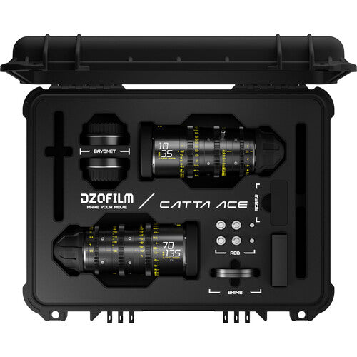 DZOFilm Catta 2-lens Ace KIT E2 18-35mm / 70-135mm FF/VV T2.9 - PL&EF Mount - in case