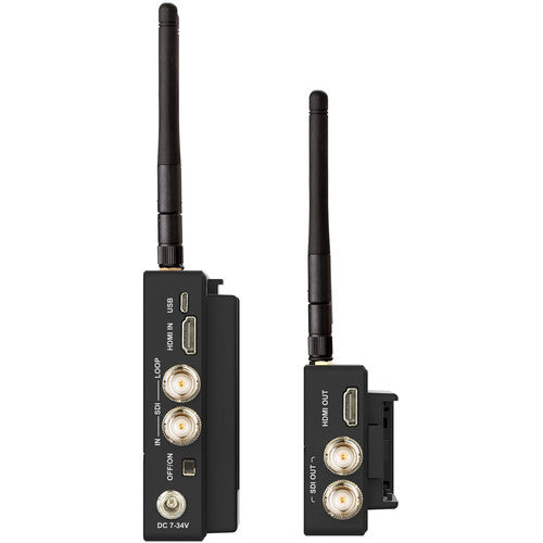 SWIT FLOW20005.1–5.9GHz wireless SDI/HDMI, 600m range, 32ms latency, multicast, OLED, encryption, DFS, 22-pair support, color-accurate.