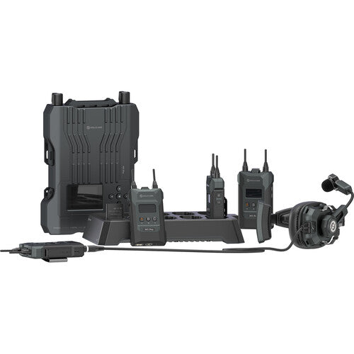 Hollyland Solidcom M1 Pro Full-Duplex Wireless Intercom System with 4 Beltpacks & Single-Ear Headsets (1.9 GHz)