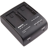 SWIT S-3602D2-ch Panasonic DV battery charger, 8.4V 1.8A per channel, DC output, LED indicators