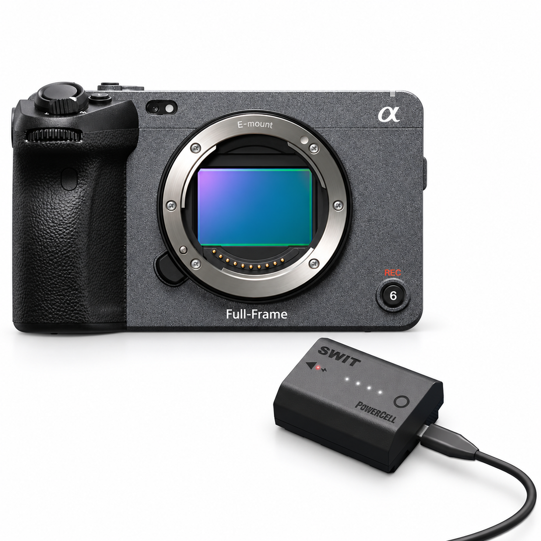 Sony FX3A Full-Frame Cinema Camera + 2x SWIT NP-FZ100 Battery Bundle