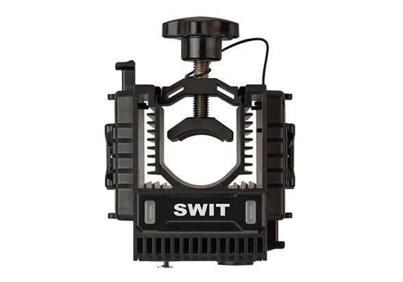 SWIT TD-R230S48V 750W light-stand power adaptor, 2 high-voltage V-mount batteries, dual XLR and SpeakON outputs, balanced and mountable