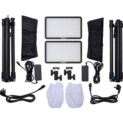 amaran Pano 60c 2-Light Kit charcoal, in use